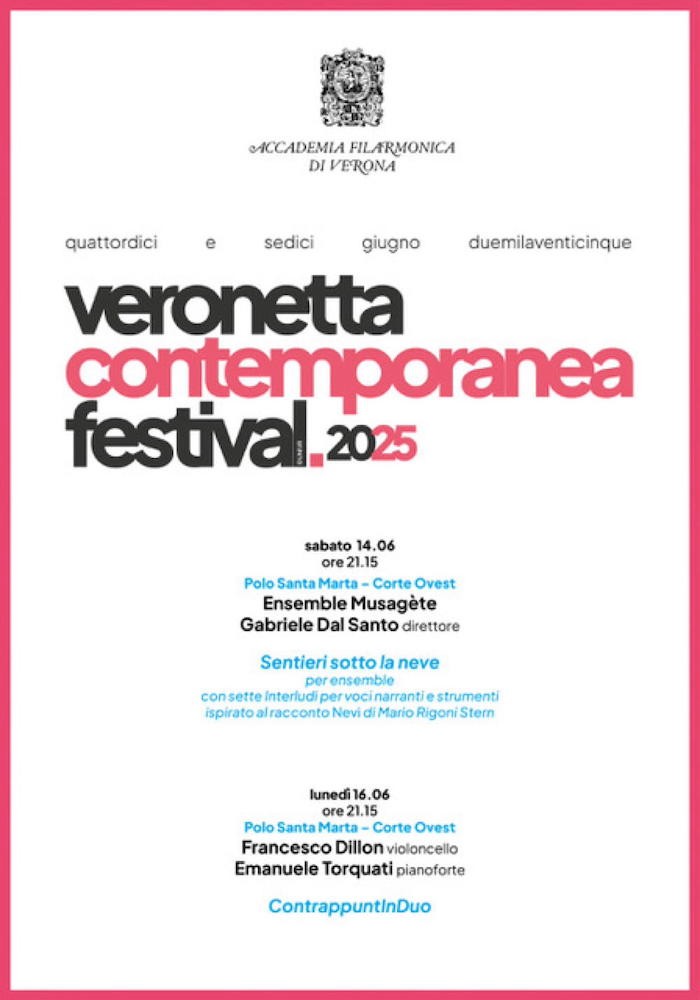 Veronetta Contemporanea festival 2025 Concerti dell’Accademia Filarmonica di Verona