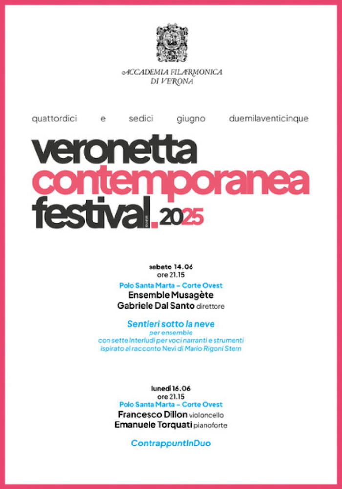 Veronetta Contemporanea festival 2025 Concerti dell’Accademia Filarmonica di Verona